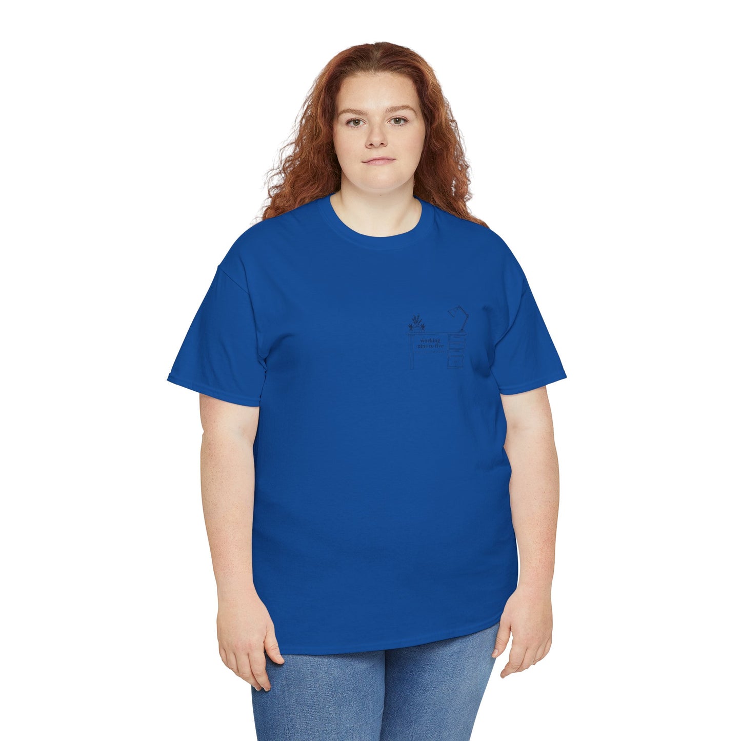 "Working 9-5" Minimalist - Unisex Heavy Cotton Tee