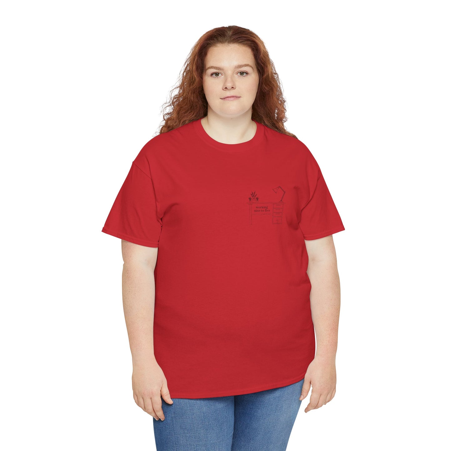 "Working 9-5" Minimalist - Unisex Heavy Cotton Tee