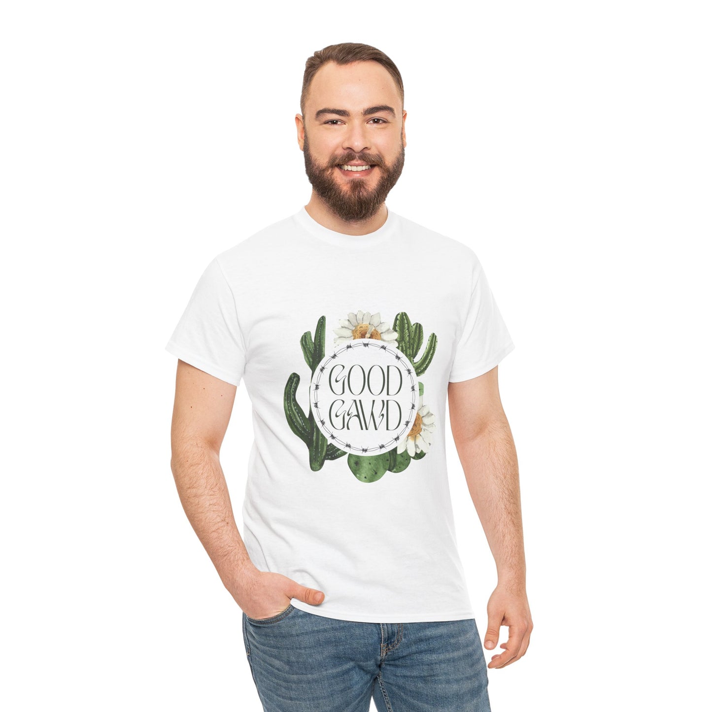 "Good Gawd" Cactus Unisex Heavy Cotton T-Shirt