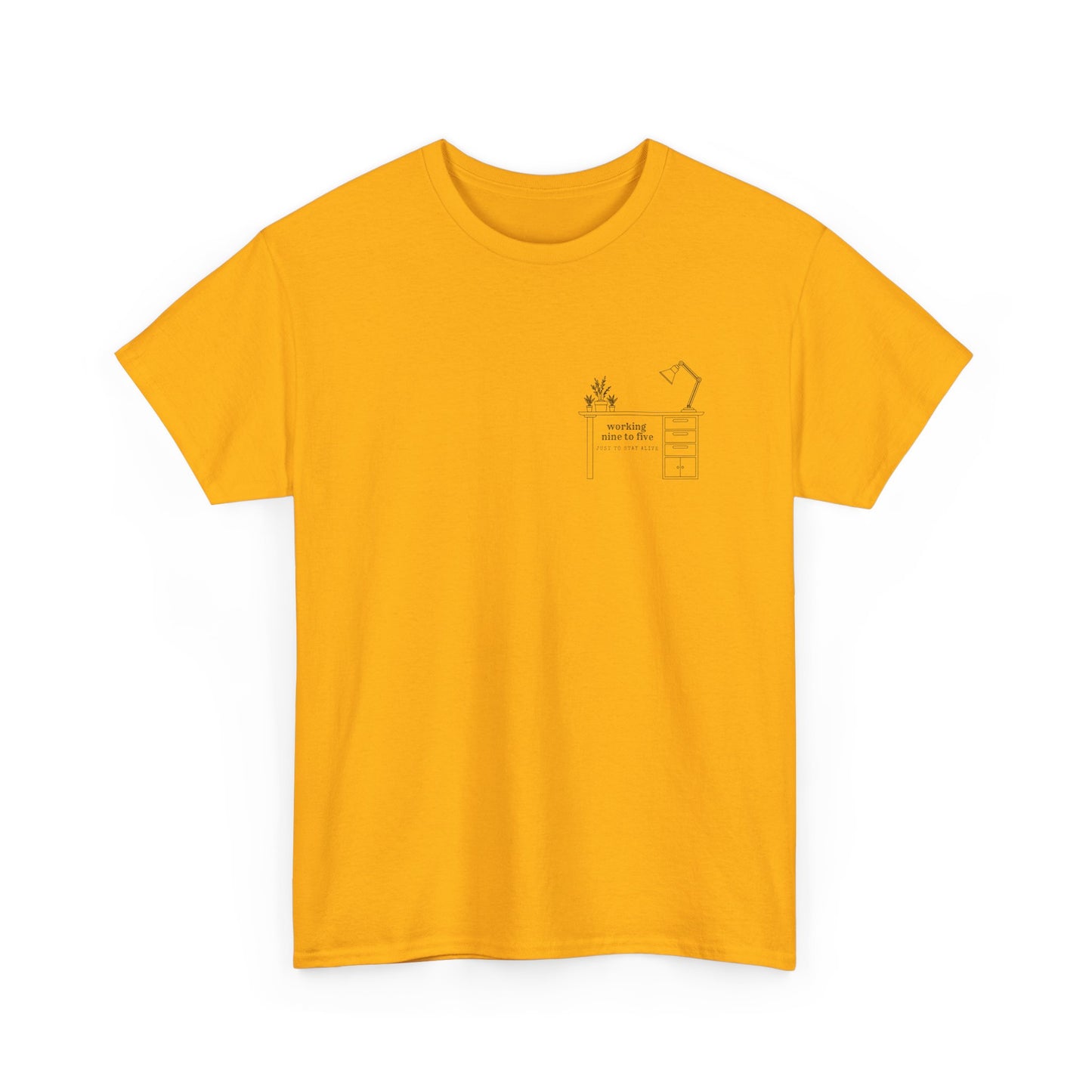 "Working 9-5" Minimalist - Unisex Heavy Cotton Tee