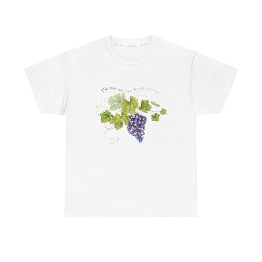 "Please Spiral Gently" - Vintage Grapes Unisex Cotton Tee