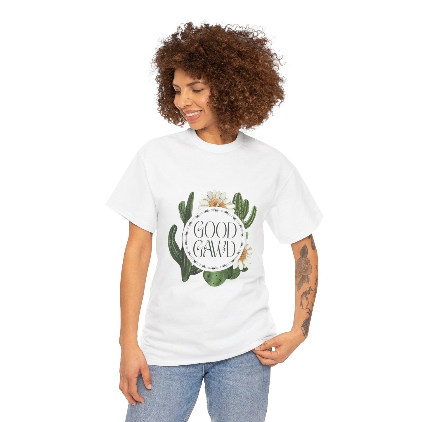 "Good Gawd" Cactus Unisex Heavy Cotton T-Shirt