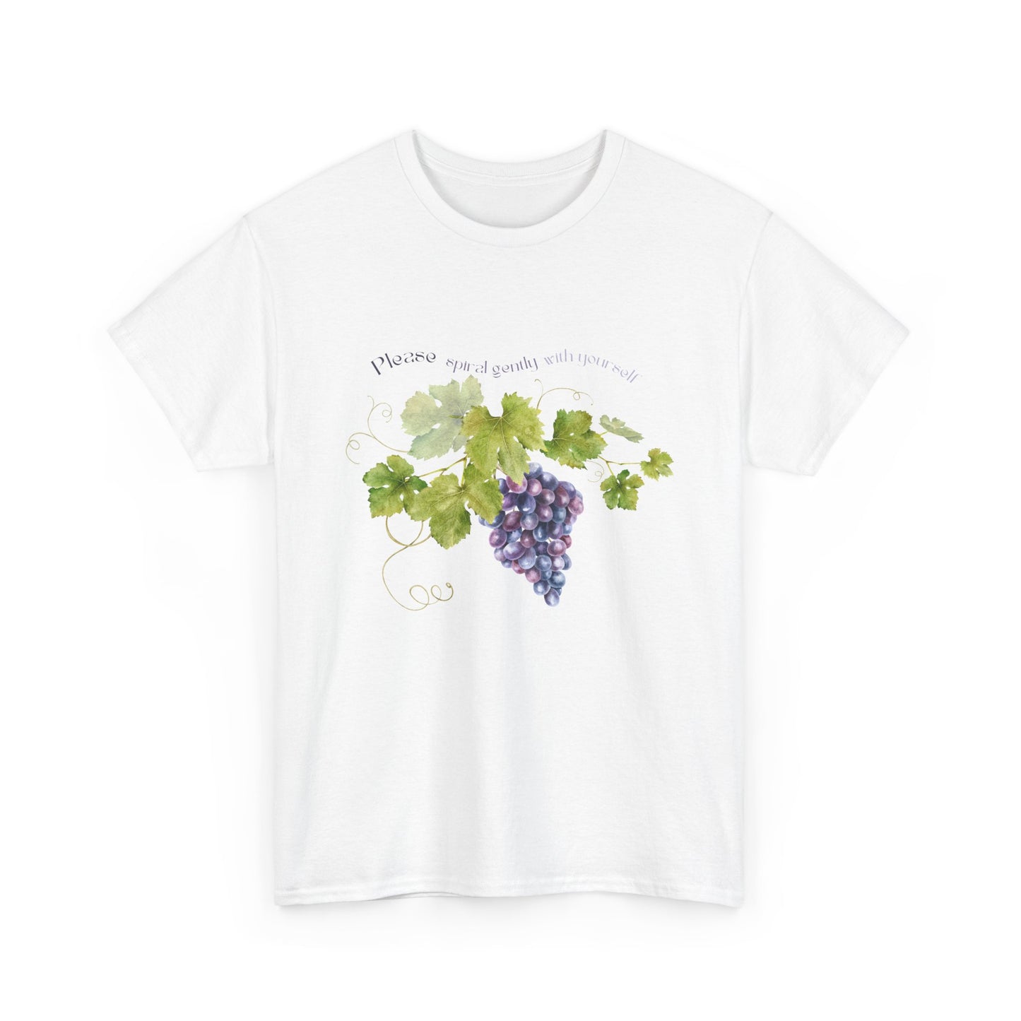 "Please Spiral Gently" - Vintage Grapes Unisex Cotton Tee