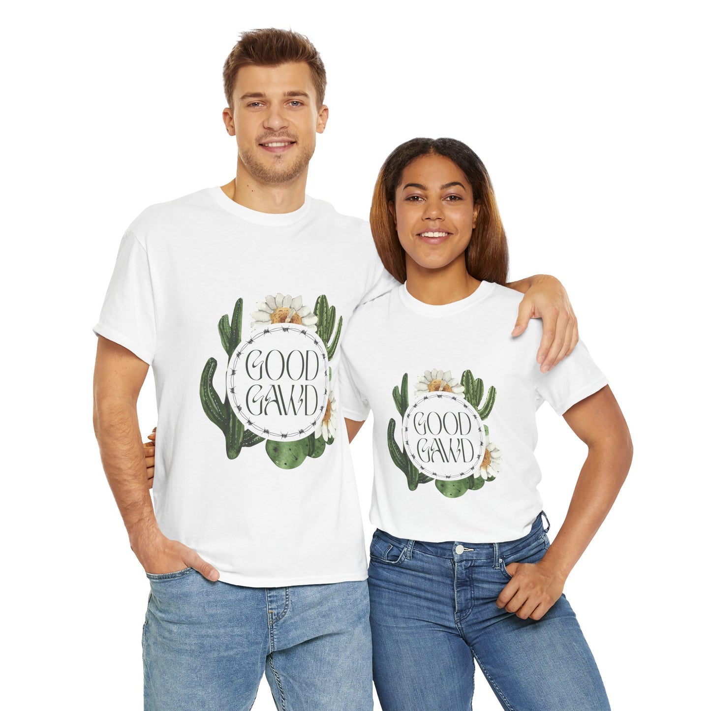 "Good Gawd" Cactus Unisex Heavy Cotton T-Shirt